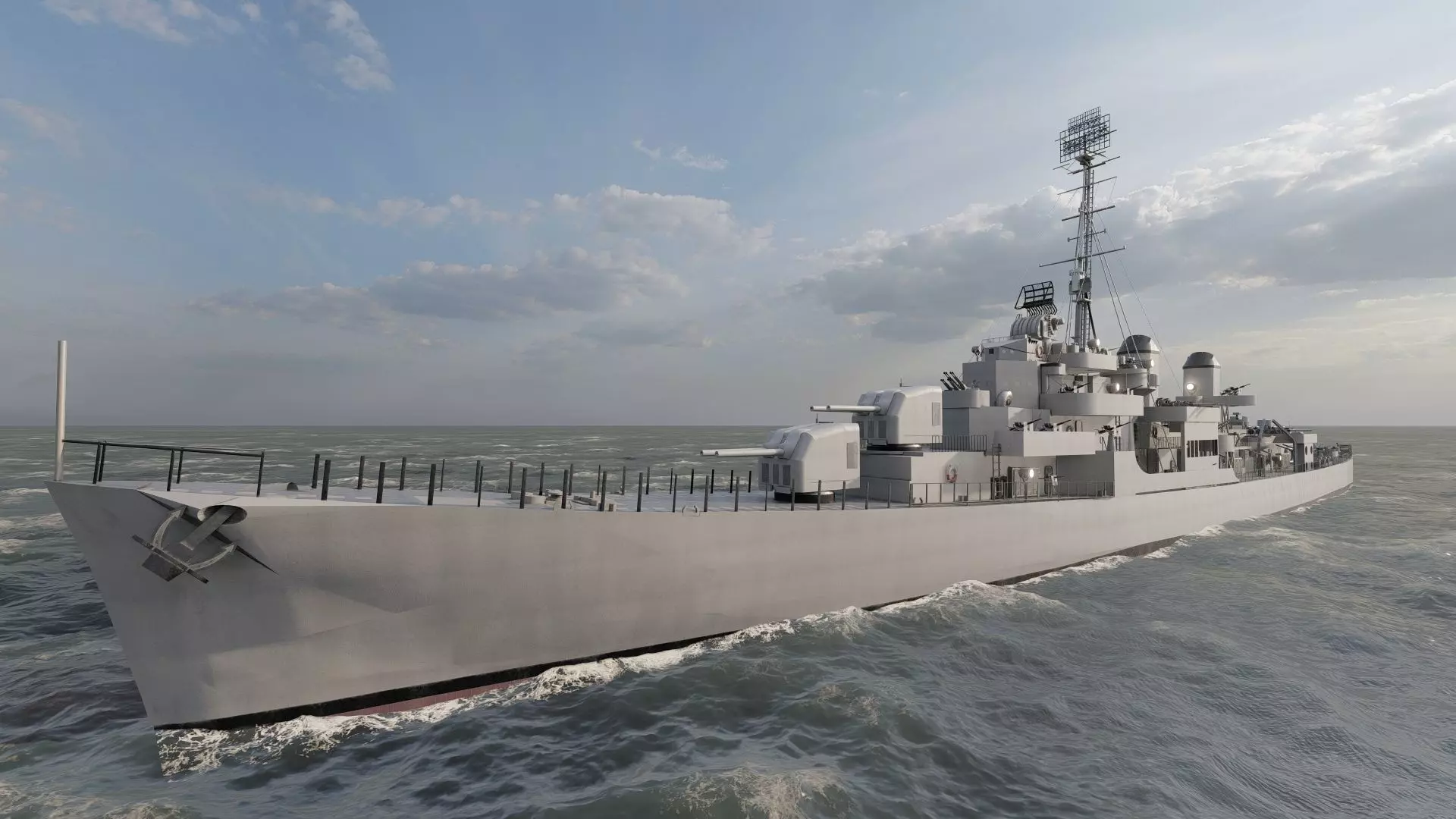 WW2 US NAVY HEAVY CRUISER   3D model_7