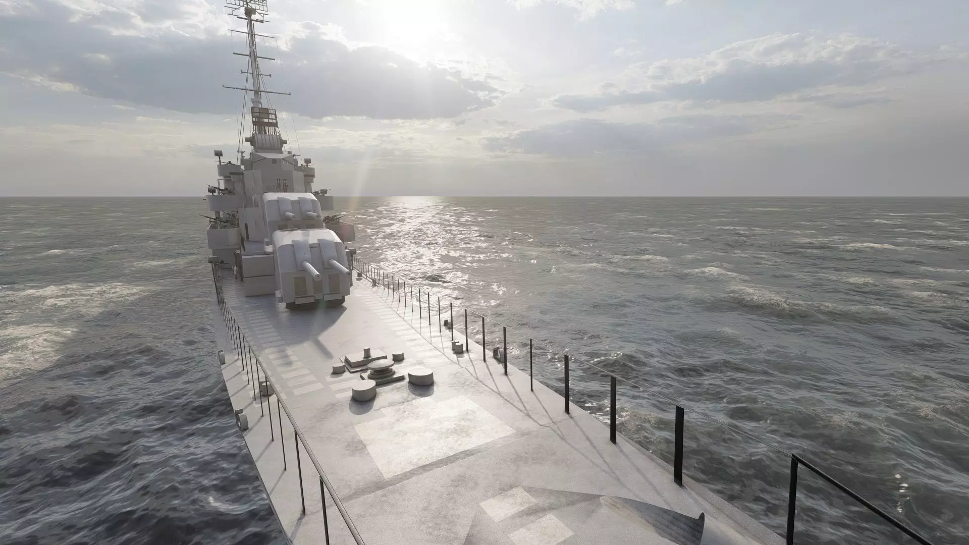 WW2 US NAVY HEAVY CRUISER   3D model_18