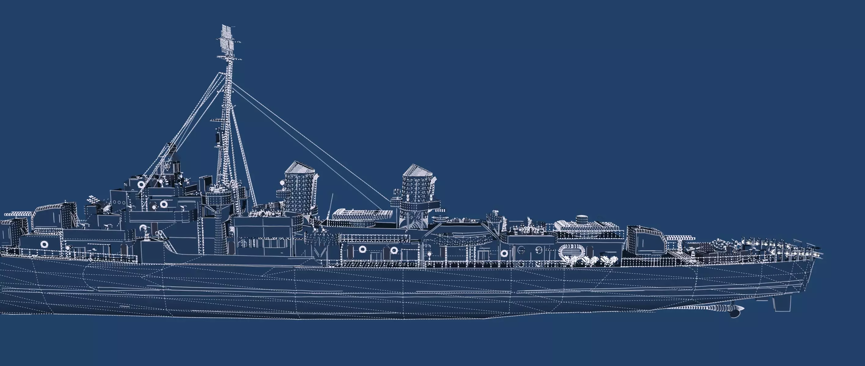 WW2 US NAVY HEAVY CRUISER   3D model_48