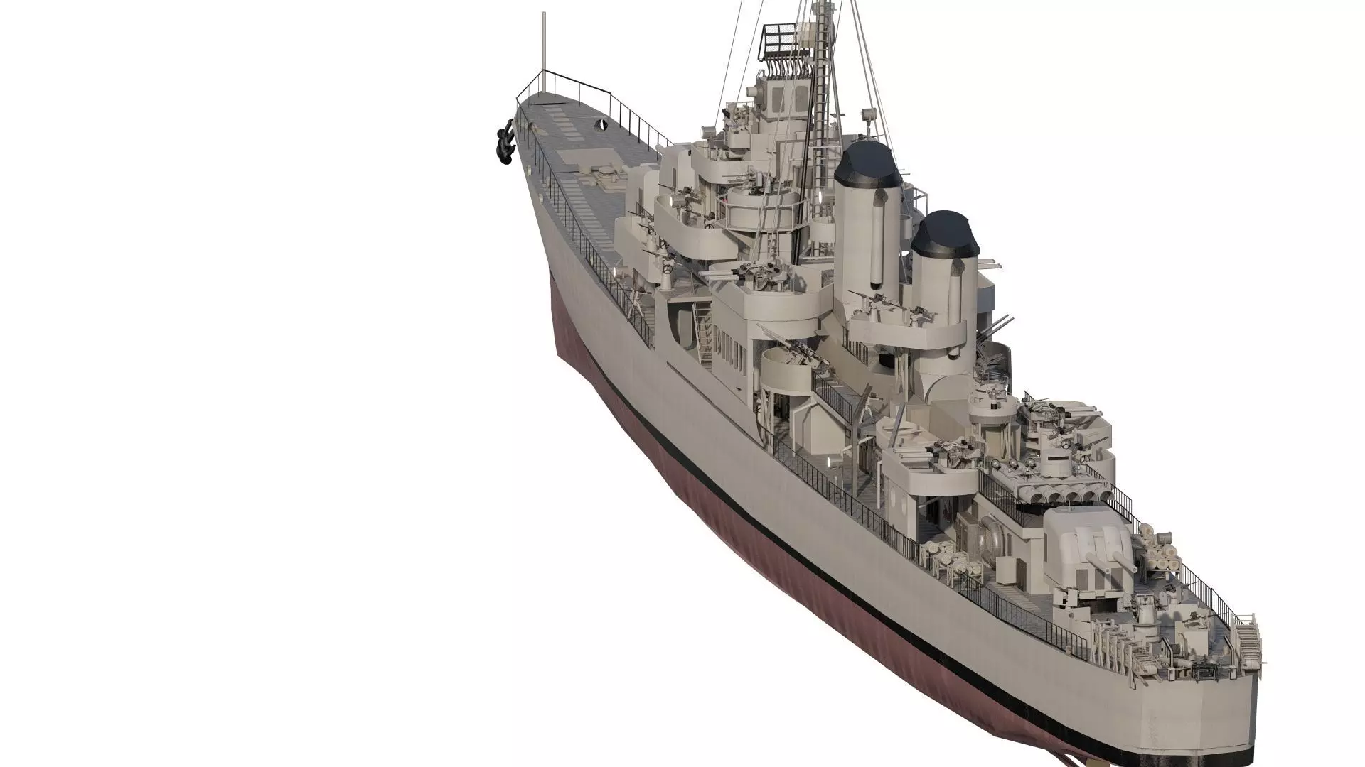 WW2 US NAVY HEAVY CRUISER   3D model_5