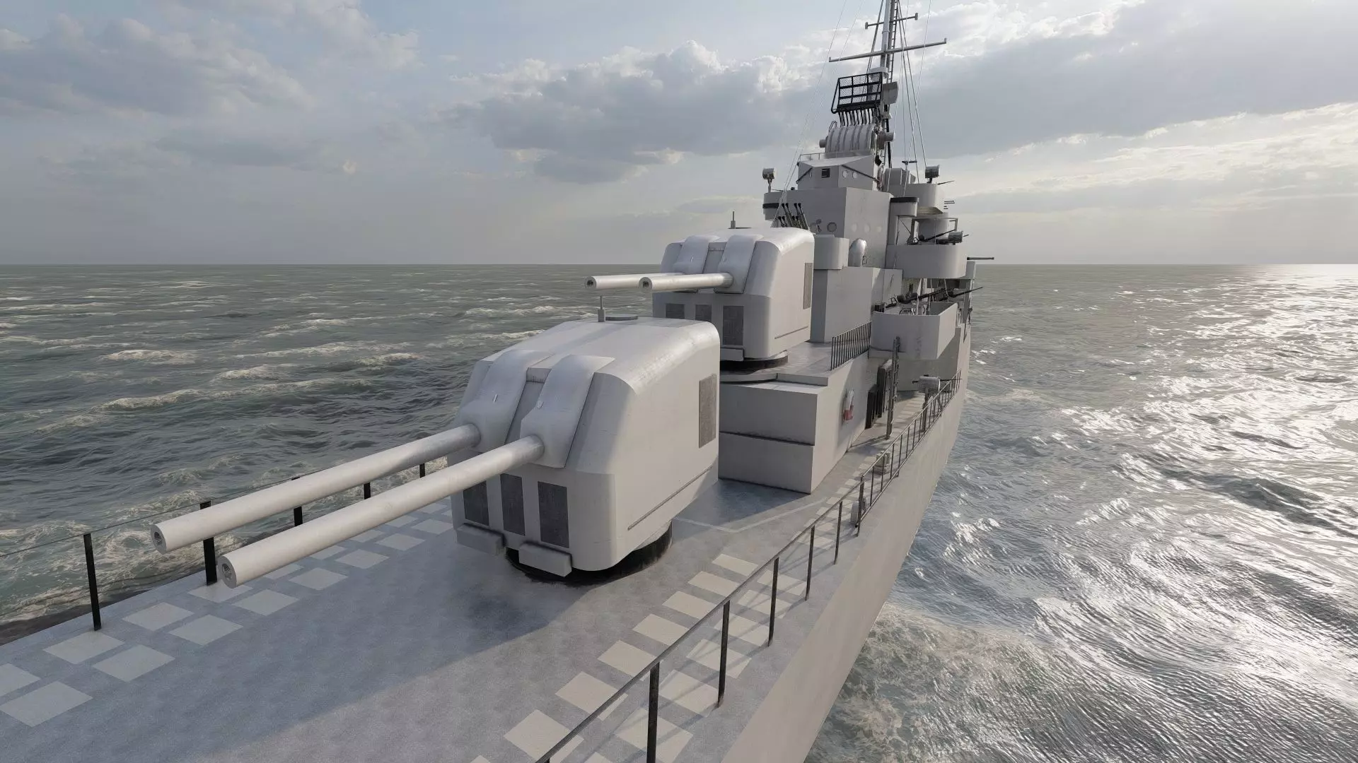 WW2 US NAVY HEAVY CRUISER   3D model_19