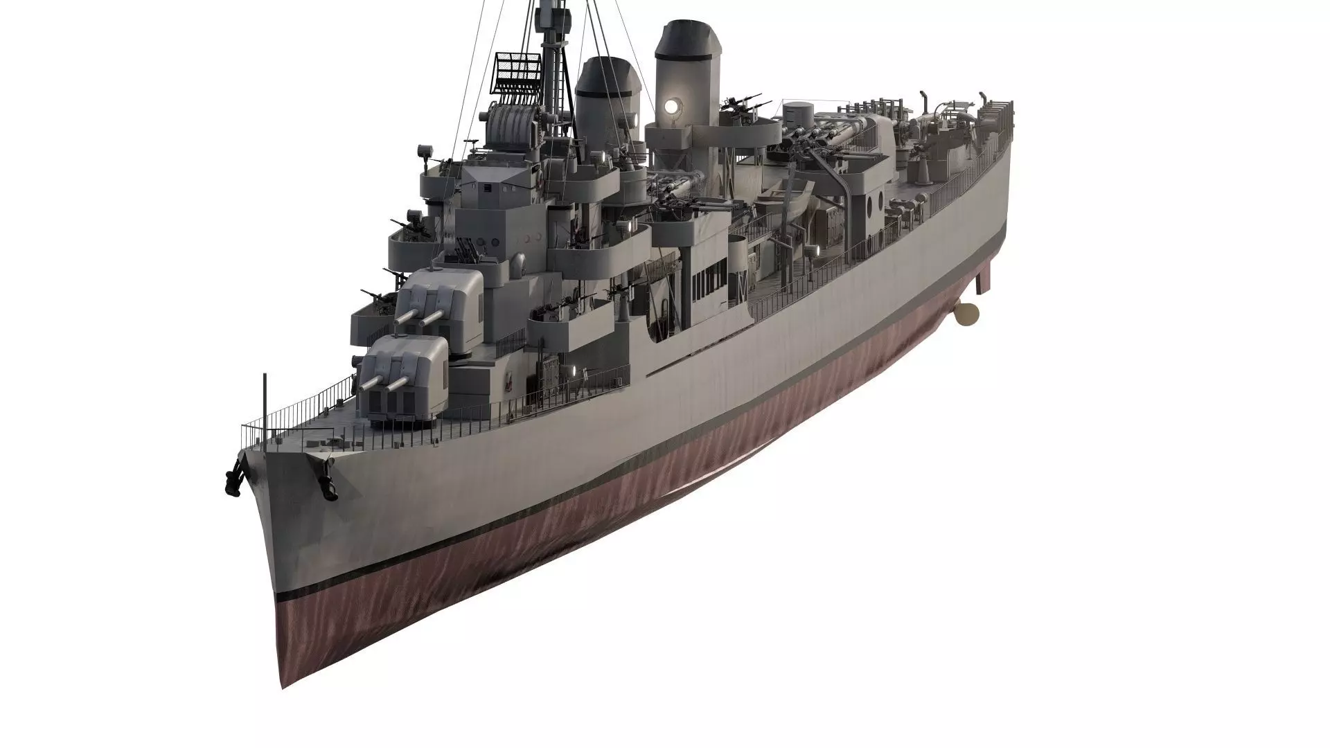 WW2 US NAVY HEAVY CRUISER   3D model_1