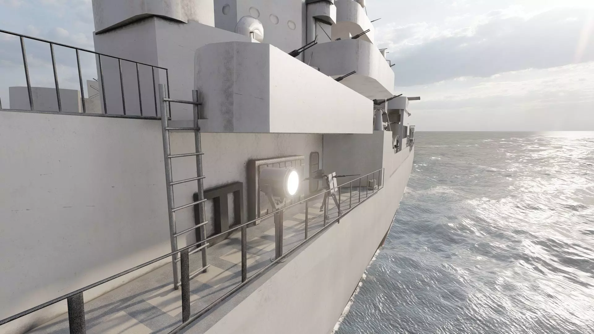 WW2 US NAVY HEAVY CRUISER   3D model_21