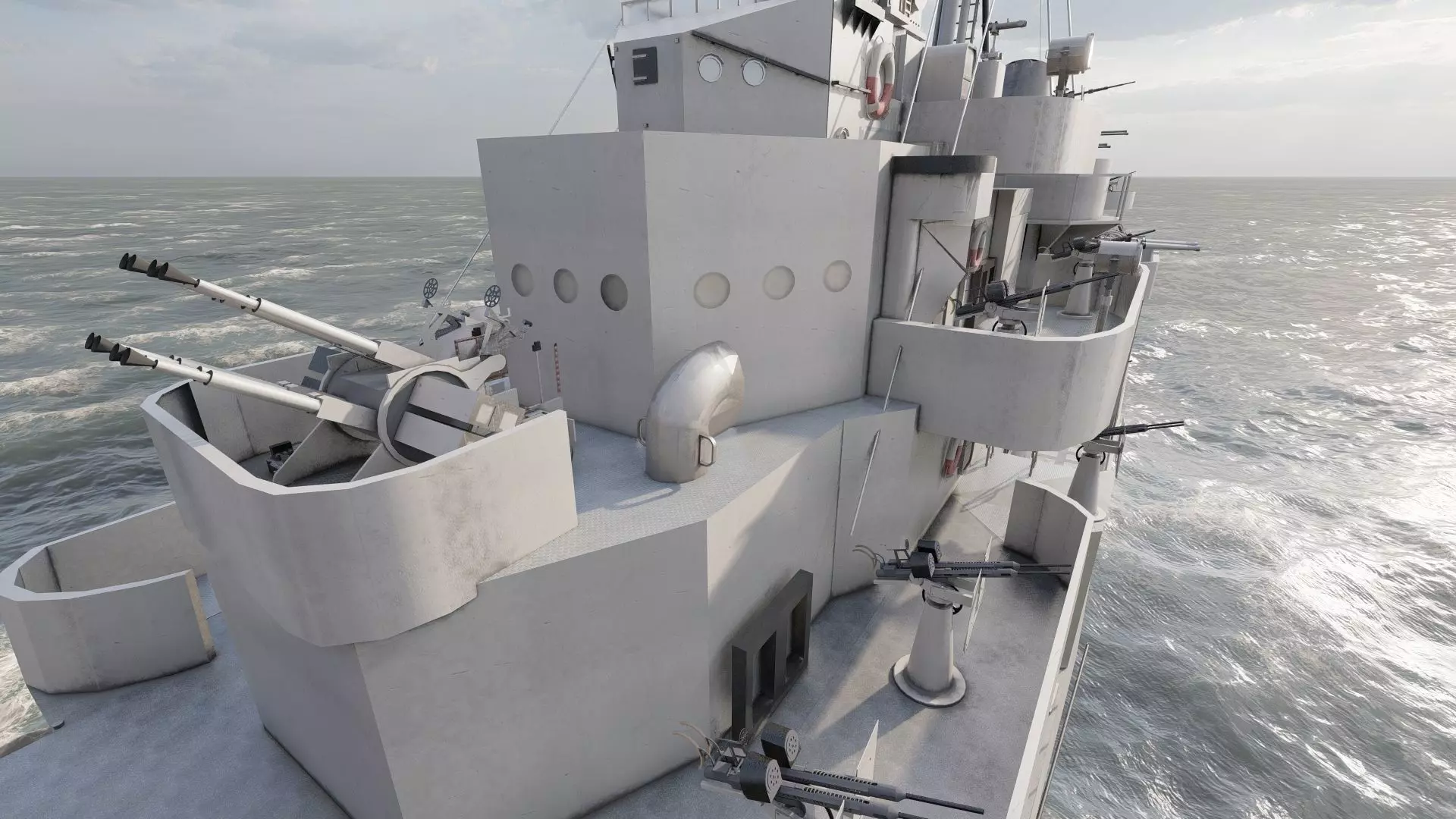 WW2 US NAVY HEAVY CRUISER   3D model_22