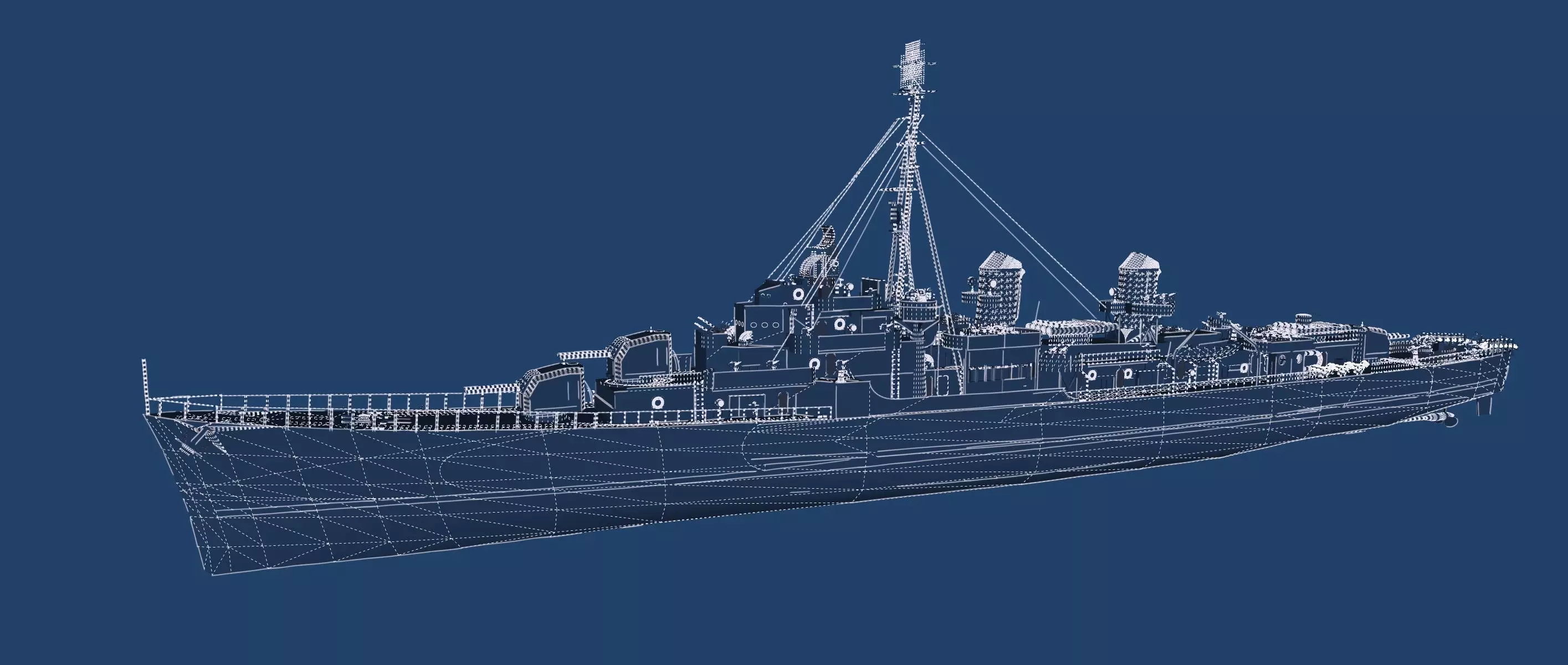 WW2 US NAVY HEAVY CRUISER   3D model_46
