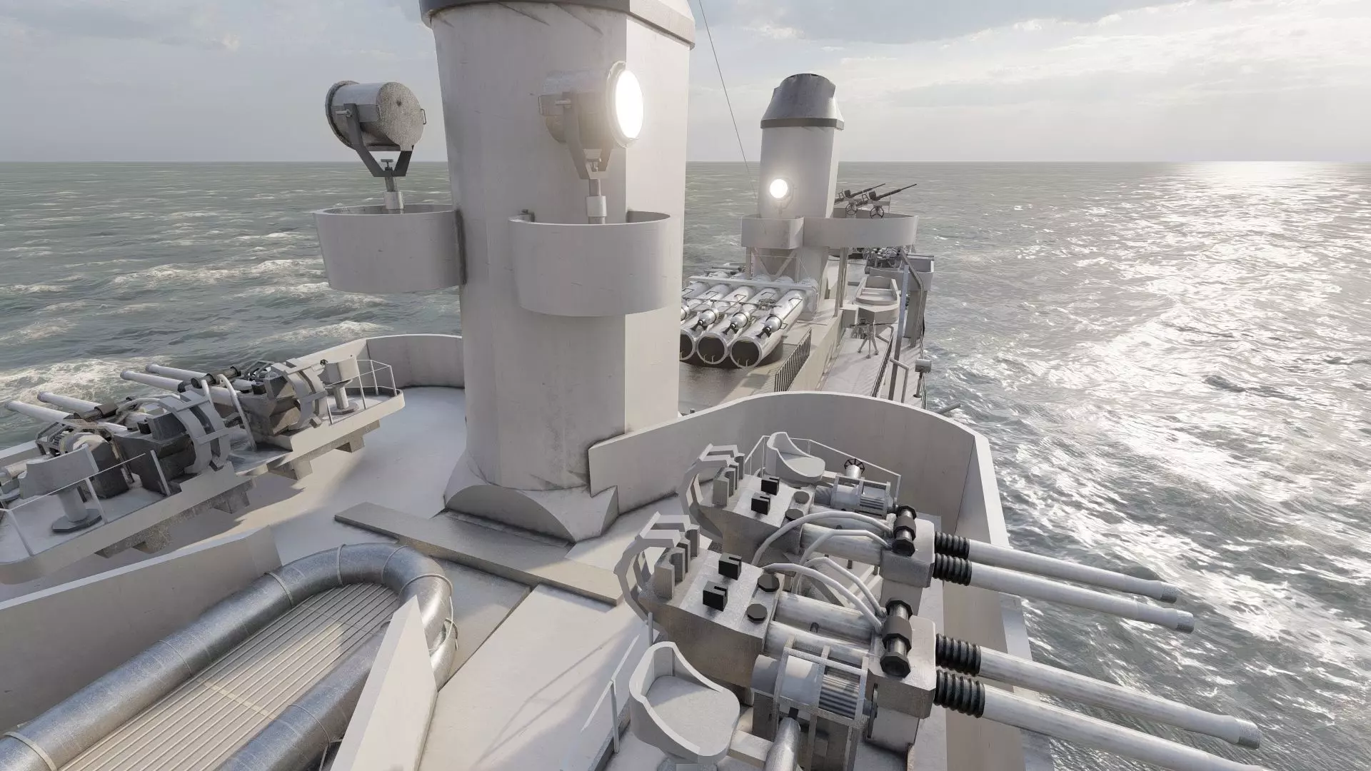 WW2 US NAVY HEAVY CRUISER   3D model_32