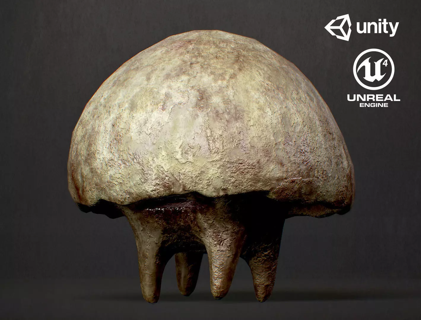 Mushroom Monster3 - Game Ready Low-poly 3D model_0