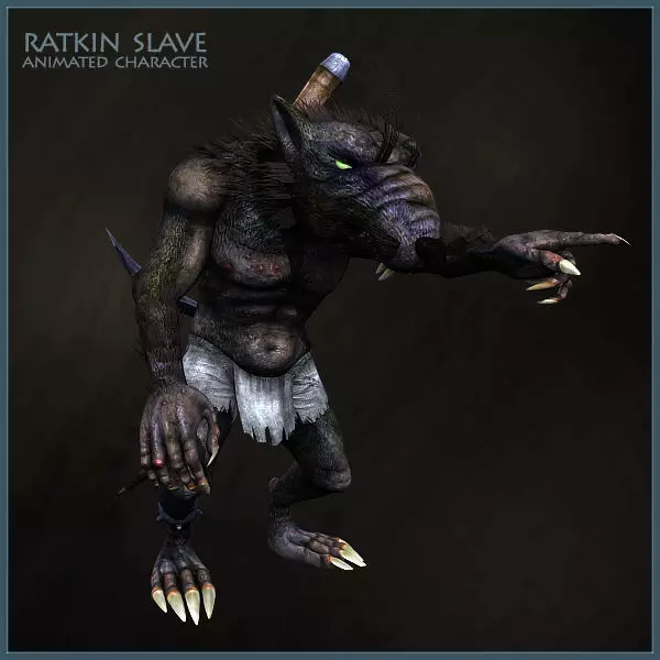 Ratkin Slave Low-poly 3D model_0