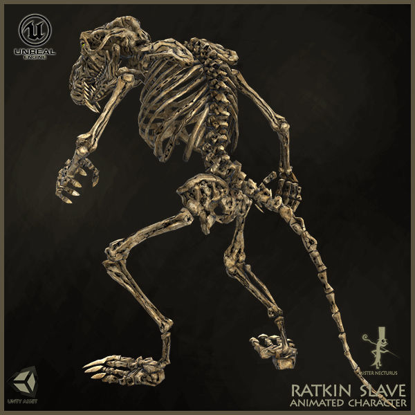 Ratkin Slave Low-poly 3D model_15