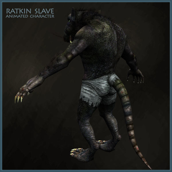 Ratkin Slave Low-poly 3D model_5