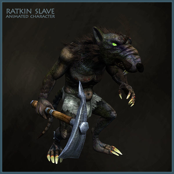 Ratkin Slave Low-poly 3D model_2