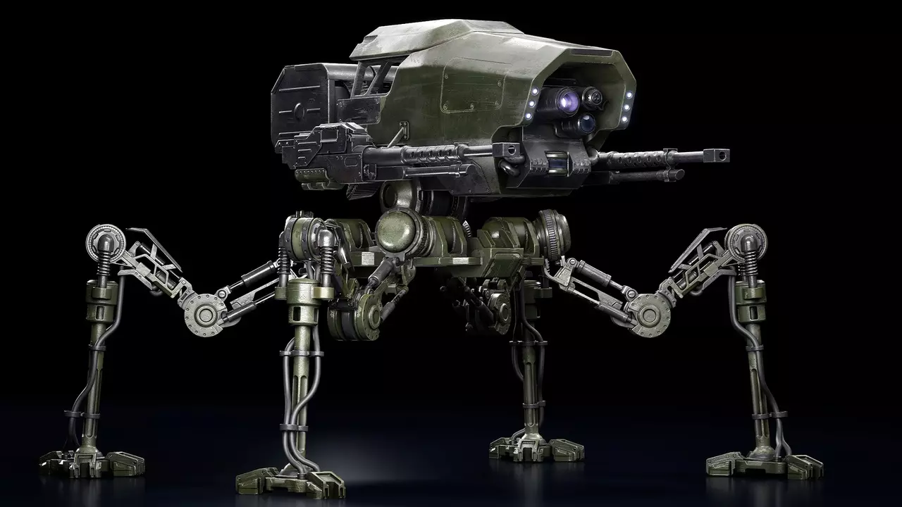 Robot Spider Low-poly 3D model_0