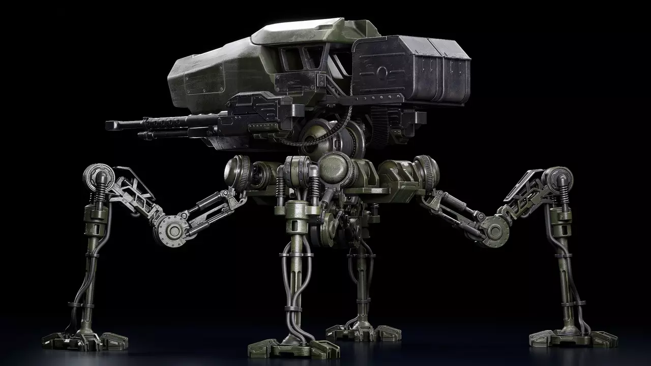 Robot Spider Low-poly 3D model_2