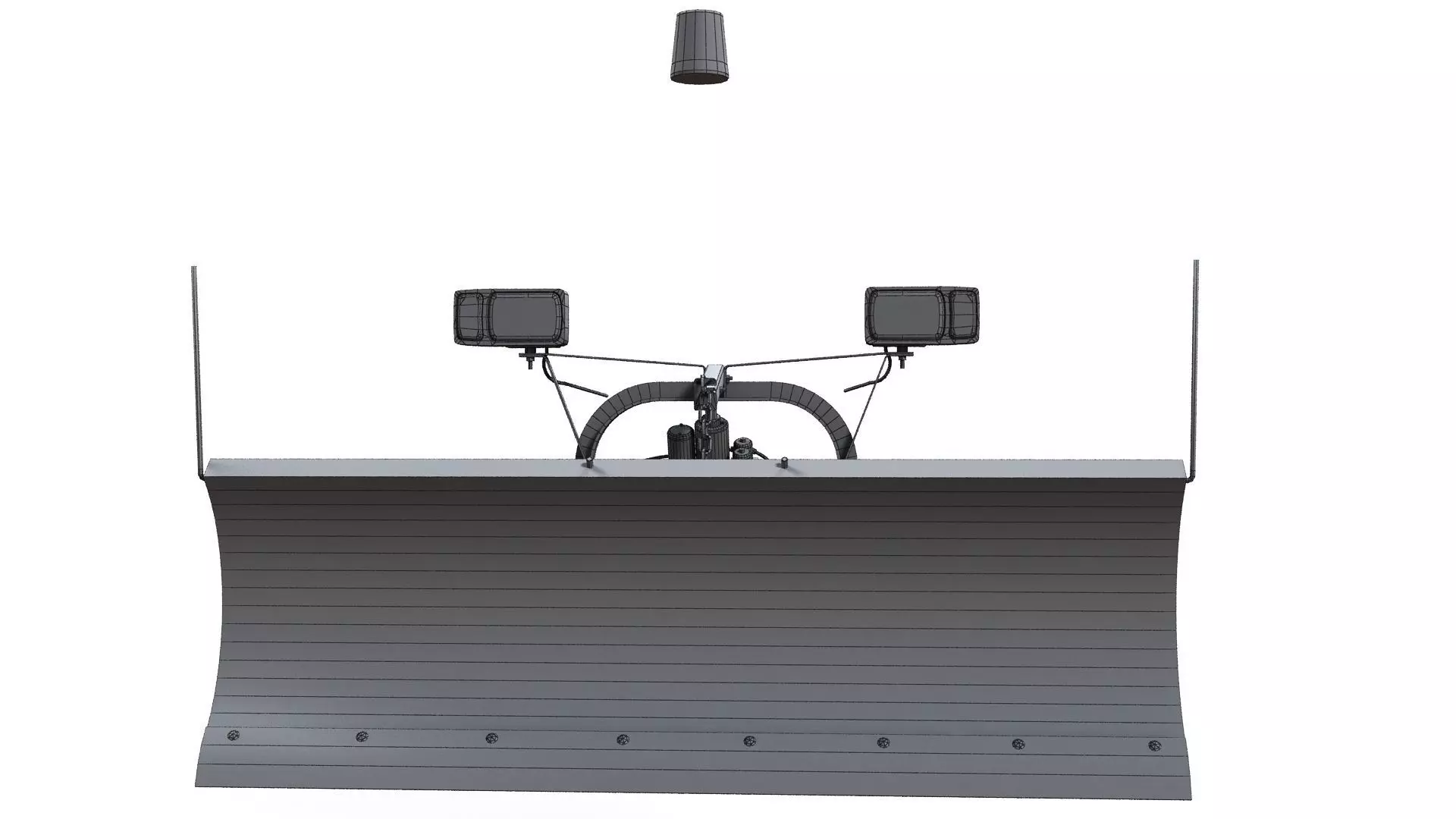 Jeep Gladiator J-10 snow plow pickup Low-poly 3D model_32