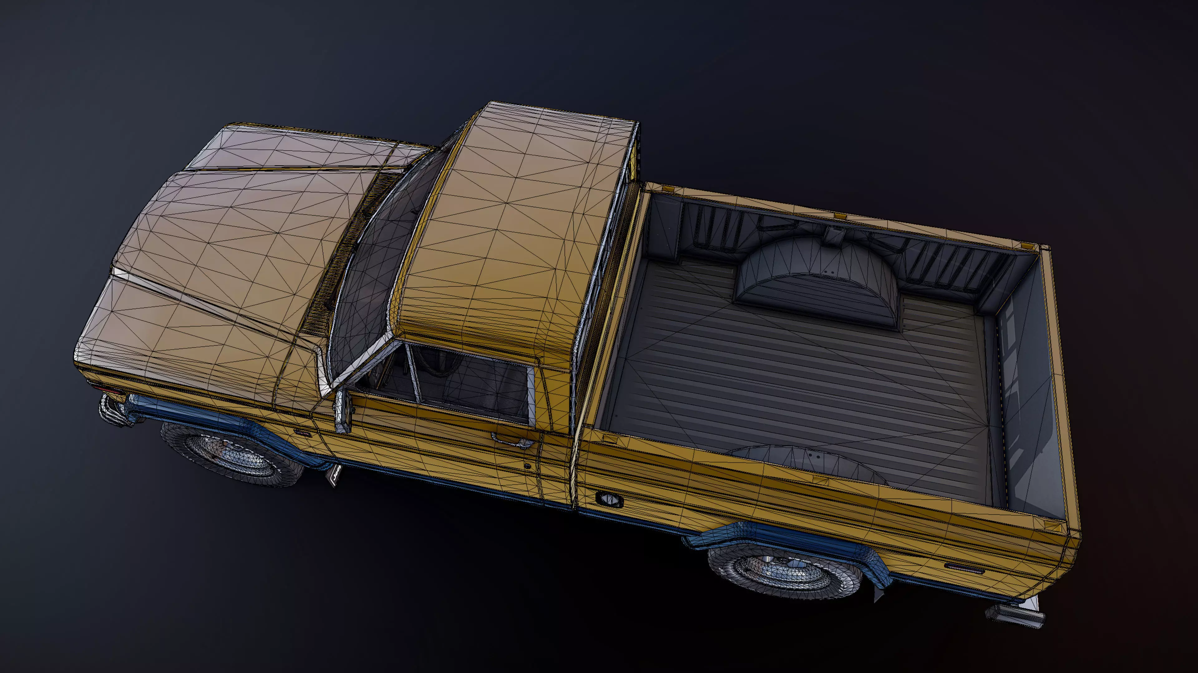 Jeep Gladiator J-10 snow plow pickup Low-poly 3D model_45