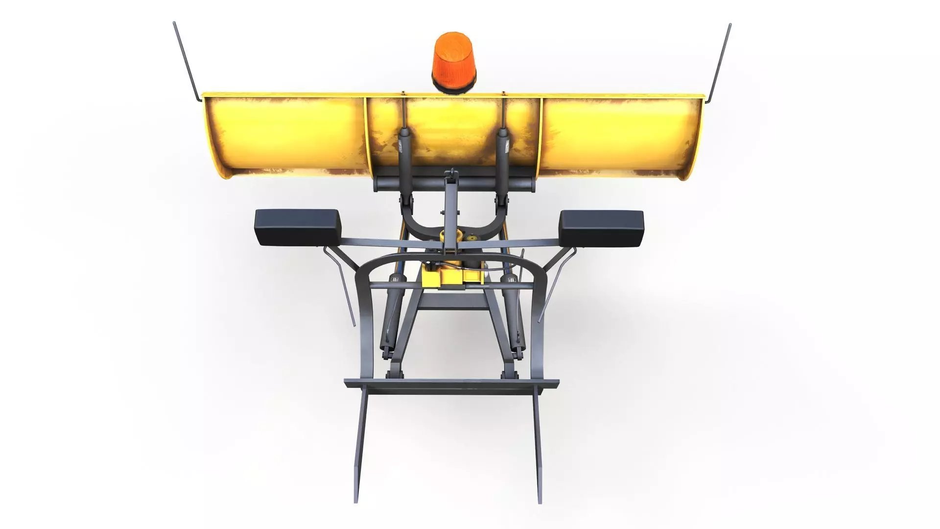 Jeep Gladiator J-10 snow plow pickup Low-poly 3D model_20