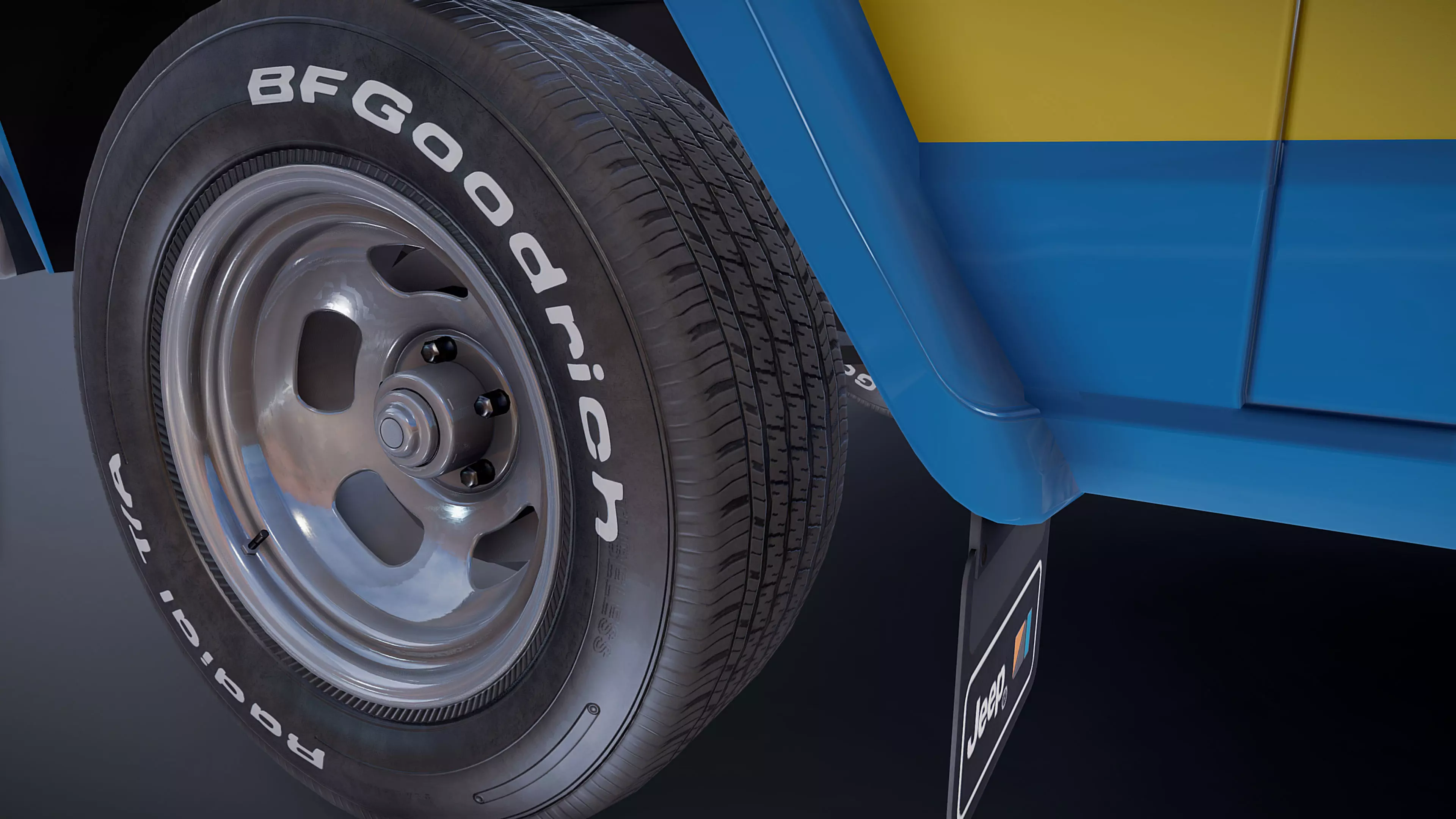 Jeep Gladiator J-10 snow plow pickup Low-poly 3D model_41