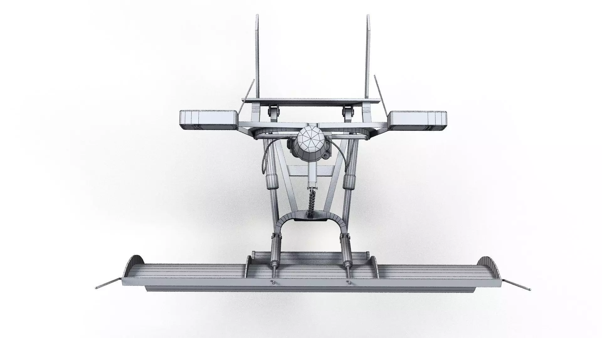 Jeep Gladiator J-10 snow plow pickup Low-poly 3D model_31