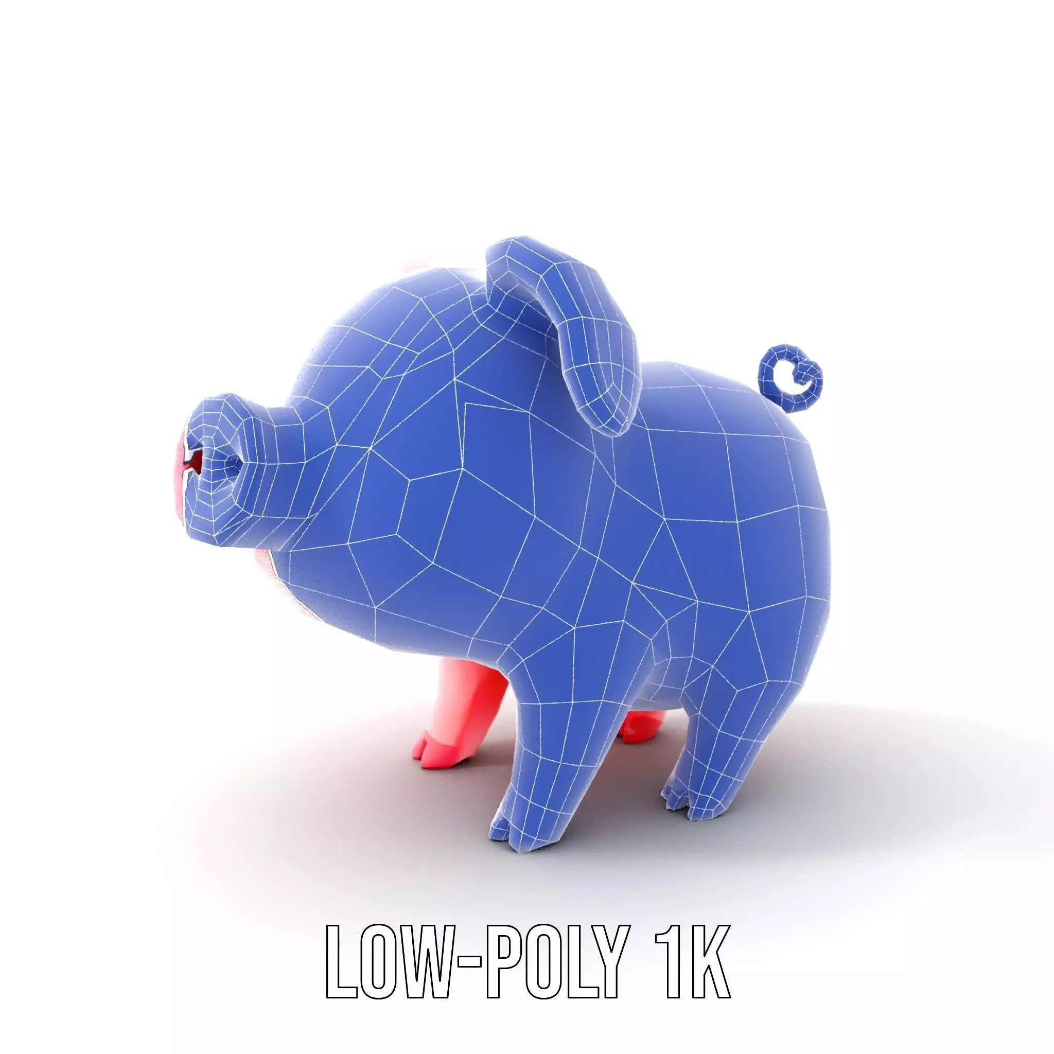 Cute Piggy Character model pack Low-poly 3D model_19