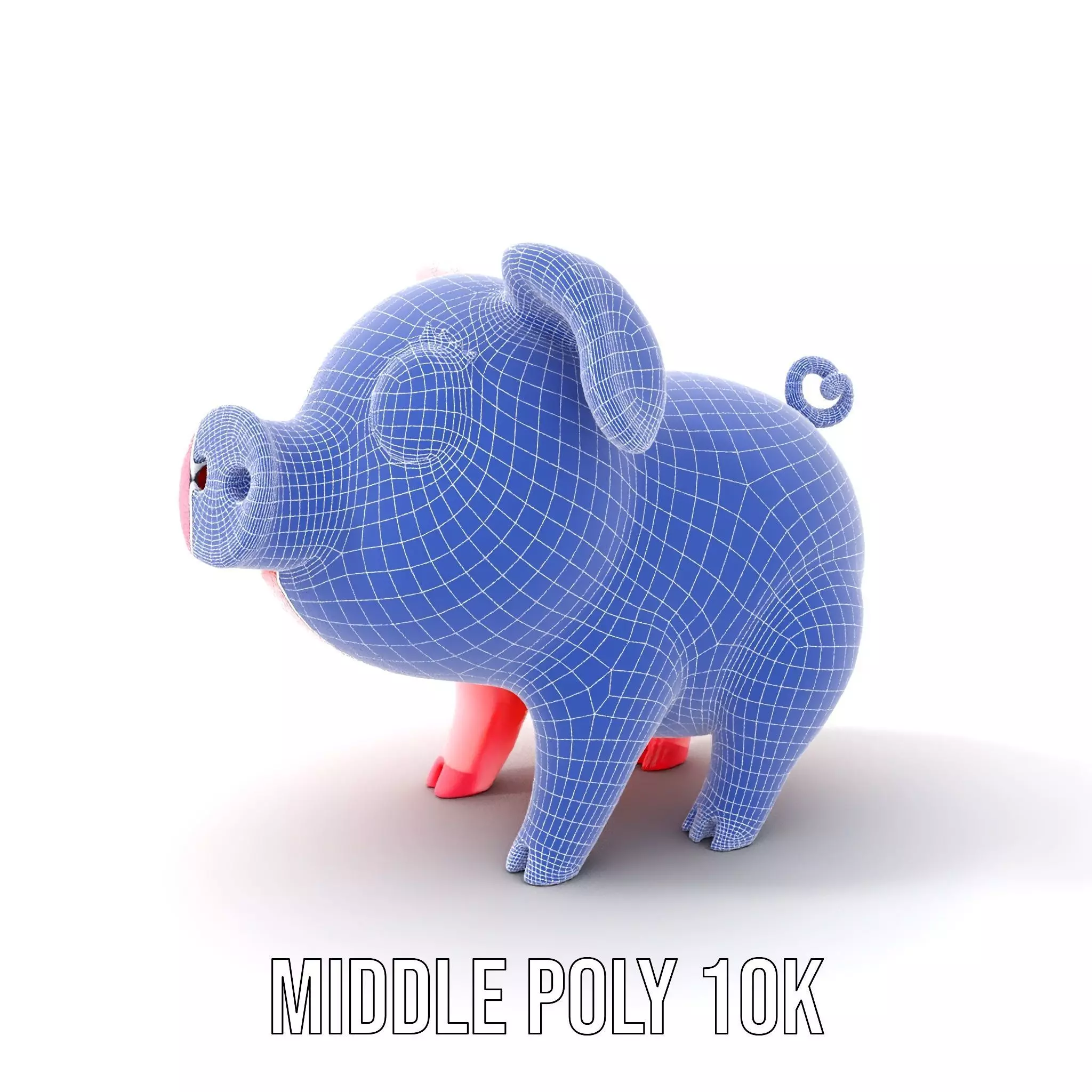Cute Piggy Character model pack Low-poly 3D model_11