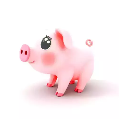 Cute Piggy Character model pack