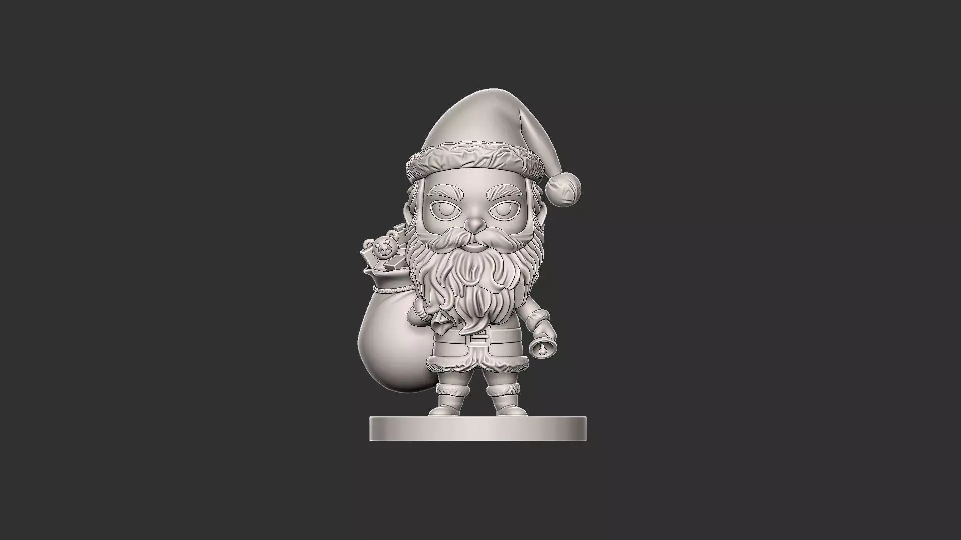 FREE Mini Geek Santa Claus Chibi  Festive Edition Free 3D print model_1