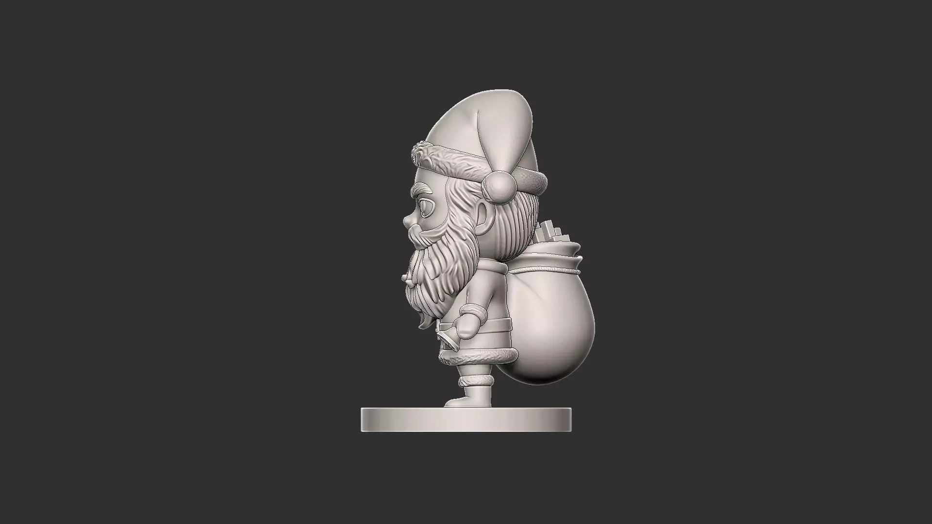 FREE Mini Geek Santa Claus Chibi  Festive Edition Free 3D print model_2