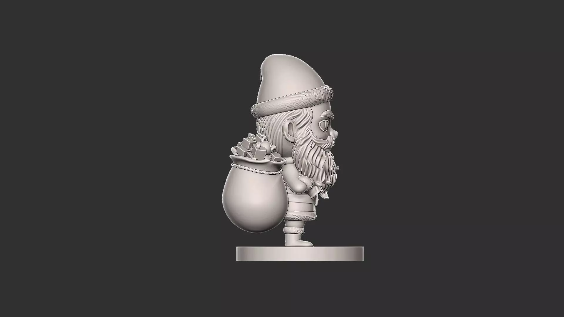 FREE Mini Geek Santa Claus Chibi  Festive Edition Free 3D print model_4