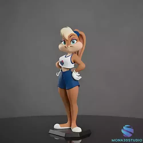 Lola Bunny 3D Printable Model - STL with Separate Base