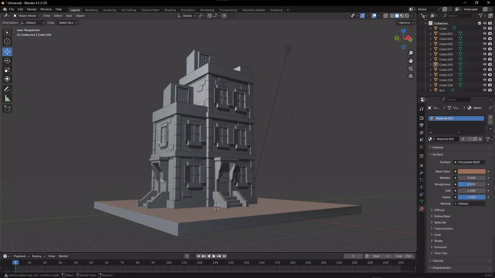 NYC Building Low-poly 3D model_2