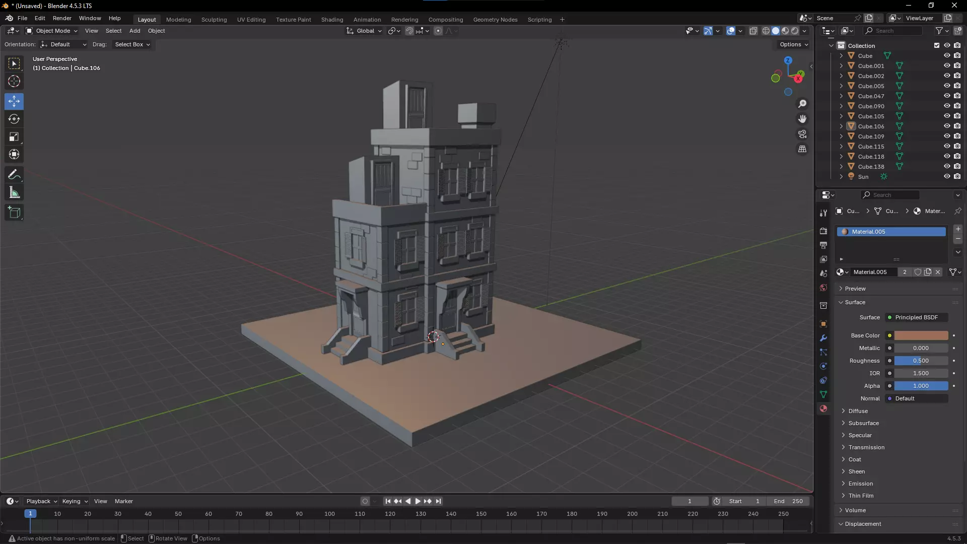 NYC Building Low-poly 3D model_4