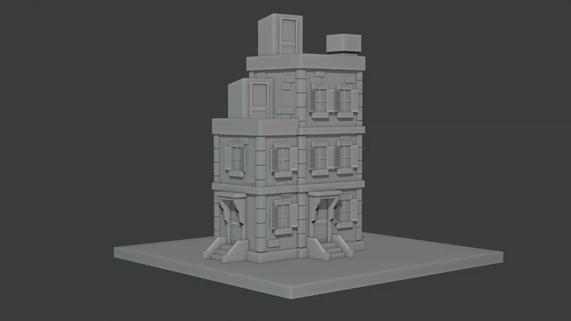 NYC Building Low-poly 3D model_1