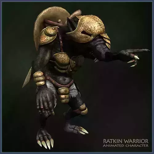 Ratkin Warrior Low-poly 3D model