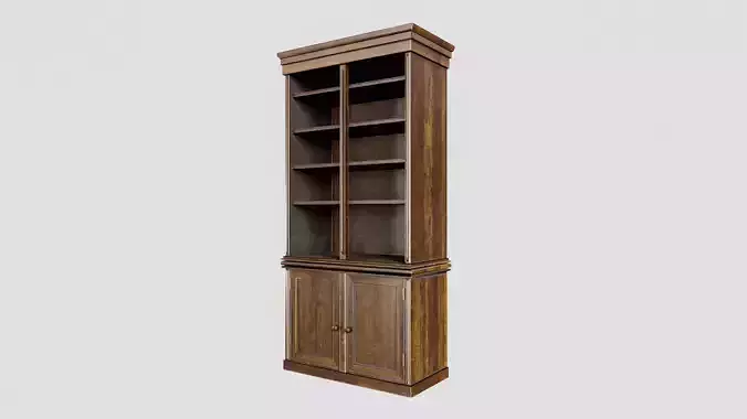 Vintage Oak Library Bookcase 