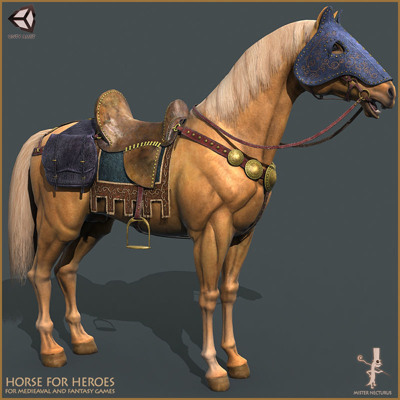 Horse for Heroes Low-poly 3D model_6