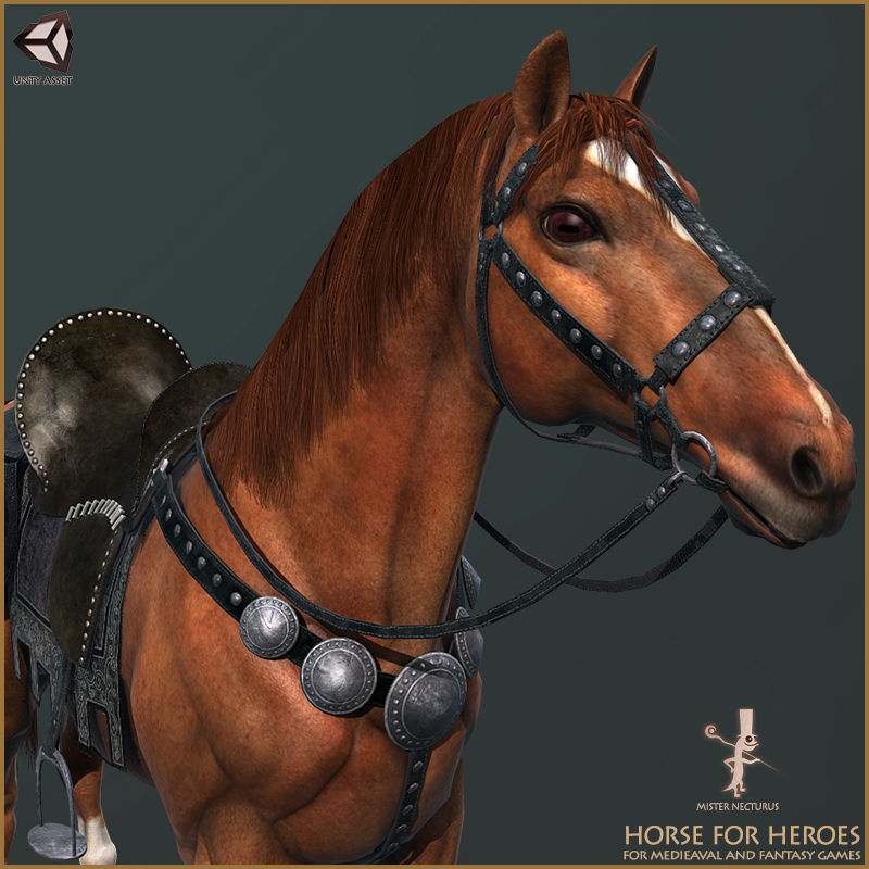 Horse for Heroes Low-poly 3D model_3