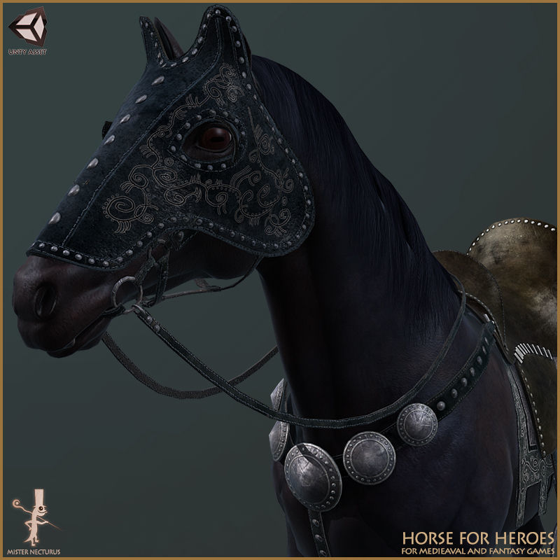 Horse for Heroes Low-poly 3D model_4