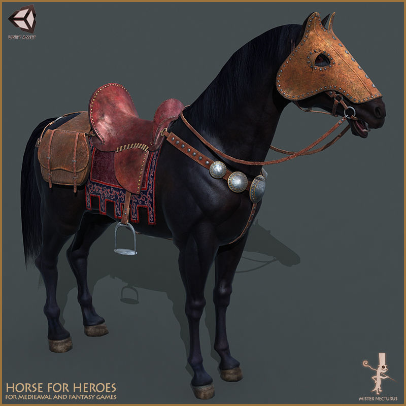 Horse for Heroes Low-poly 3D model_8