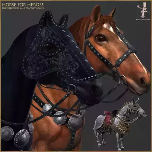 Horse for Heroes Low-poly 3D model