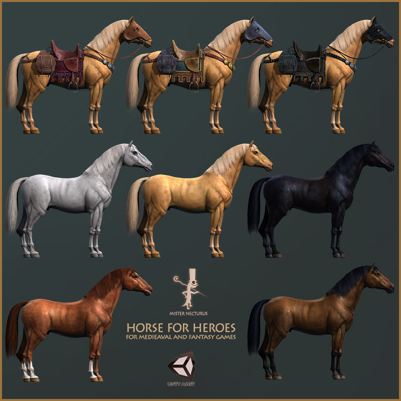 Horse for Heroes Low-poly 3D model_14