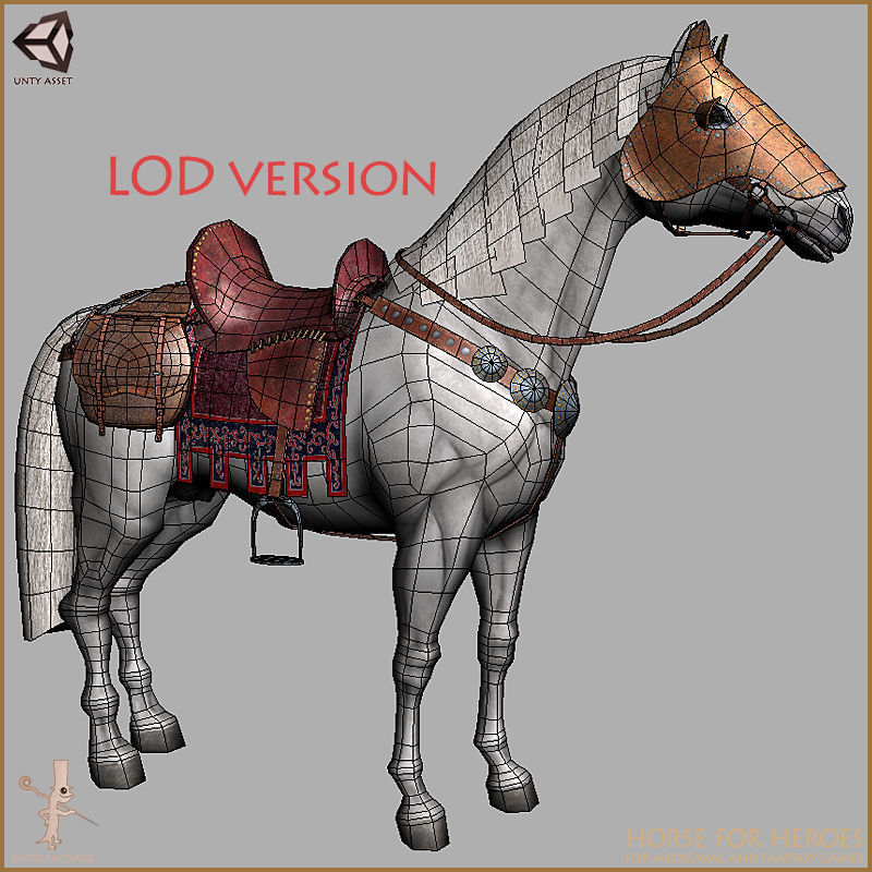 Horse for Heroes Low-poly 3D model_15