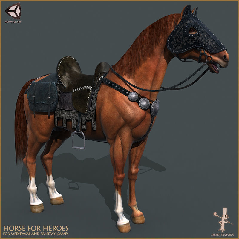 Horse for Heroes Low-poly 3D model_10