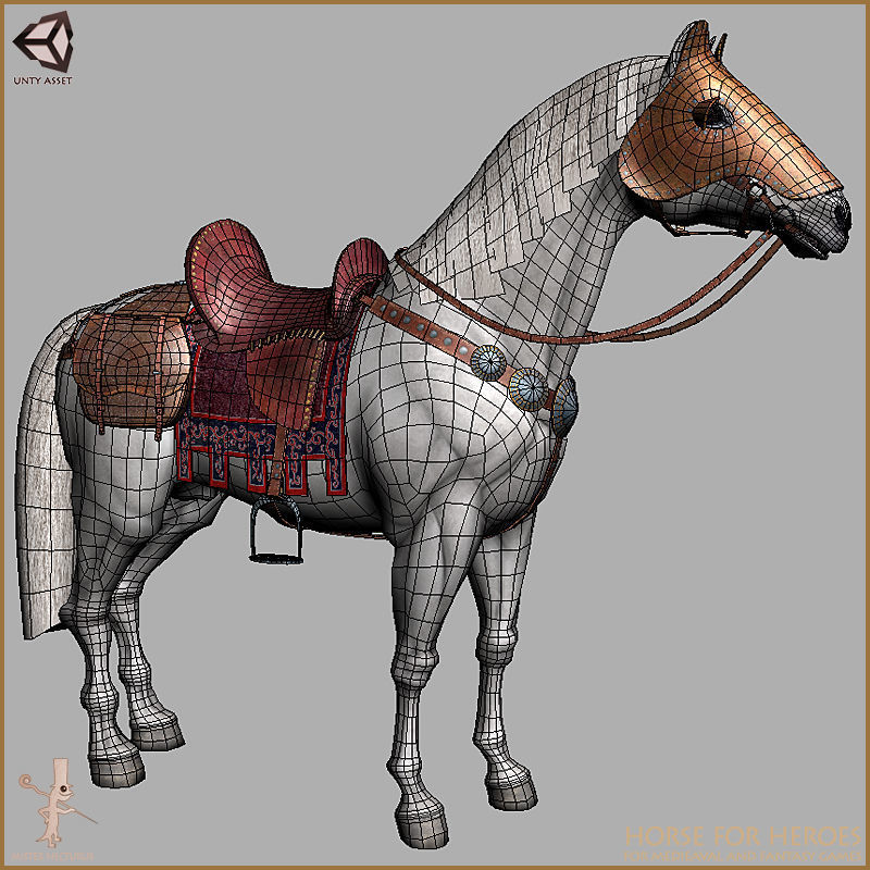 Horse for Heroes Low-poly 3D model_16