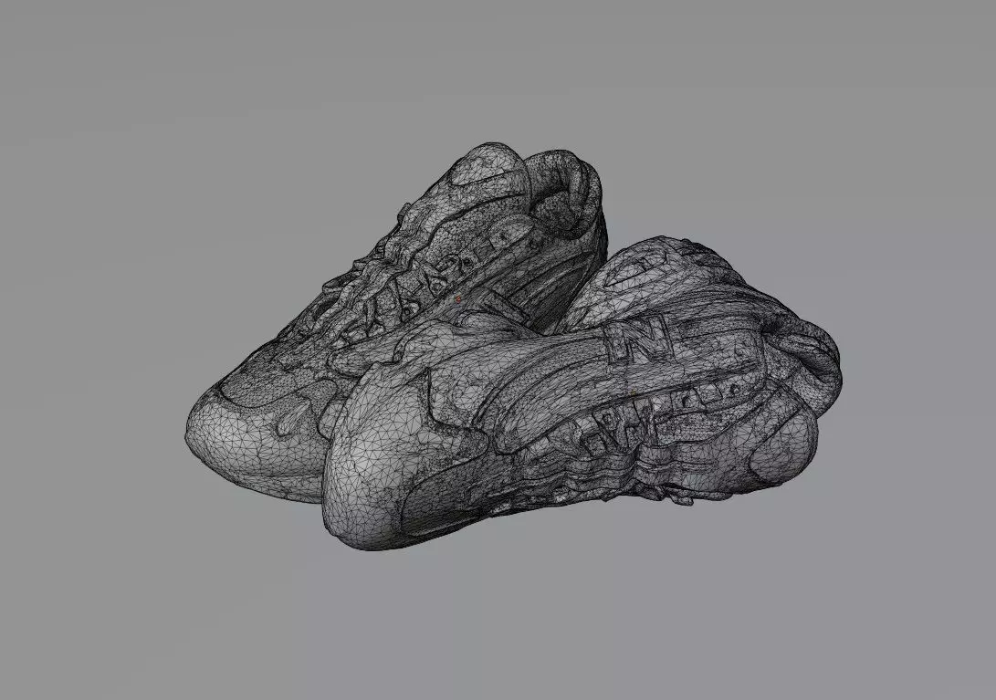 NEW BALANCE 1000 SILVER 3D SHOES Low-poly 3D model_15