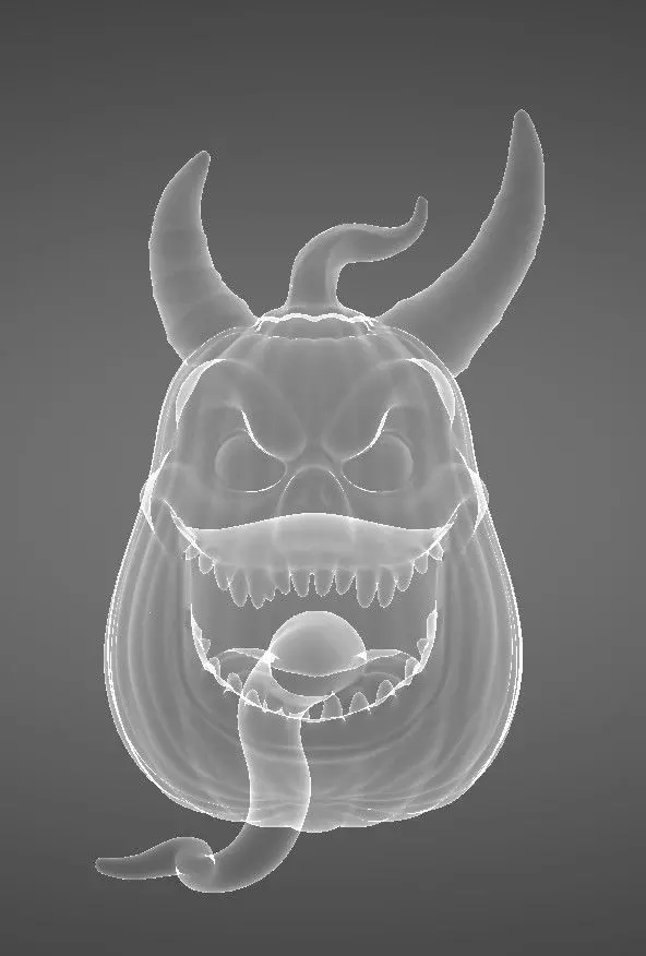 halloween-challenge citrouille corne 3D print model_2