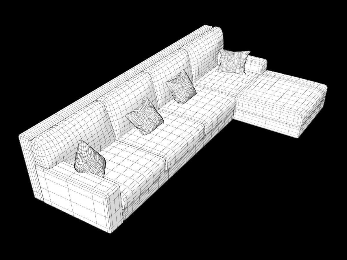 Sofa sectional 3D model_5