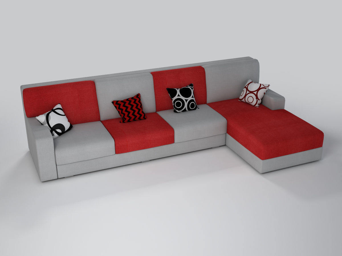 Sofa sectional 3D model_1