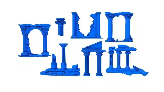 Ancient ruins - column - Ancient column - classic stone 