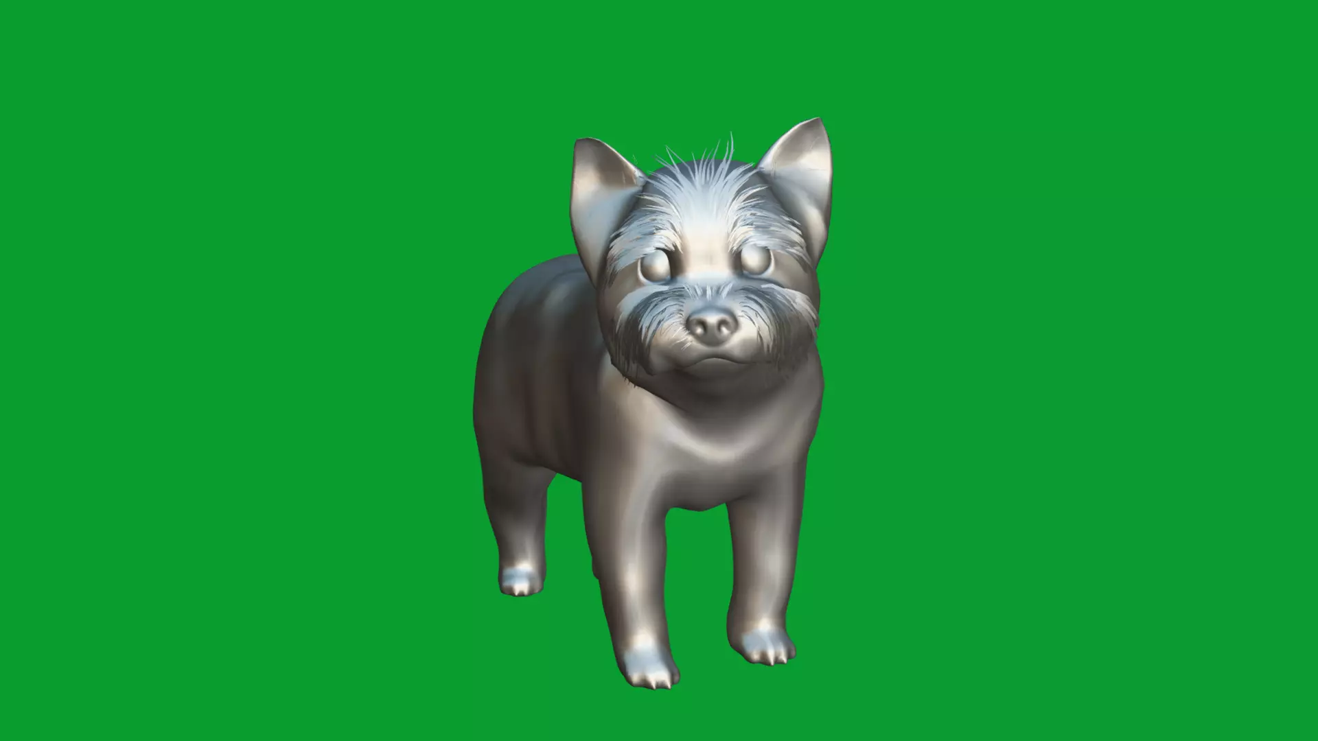 Yorkshire Terrier Puppy Dog Low-poly 3D model_46