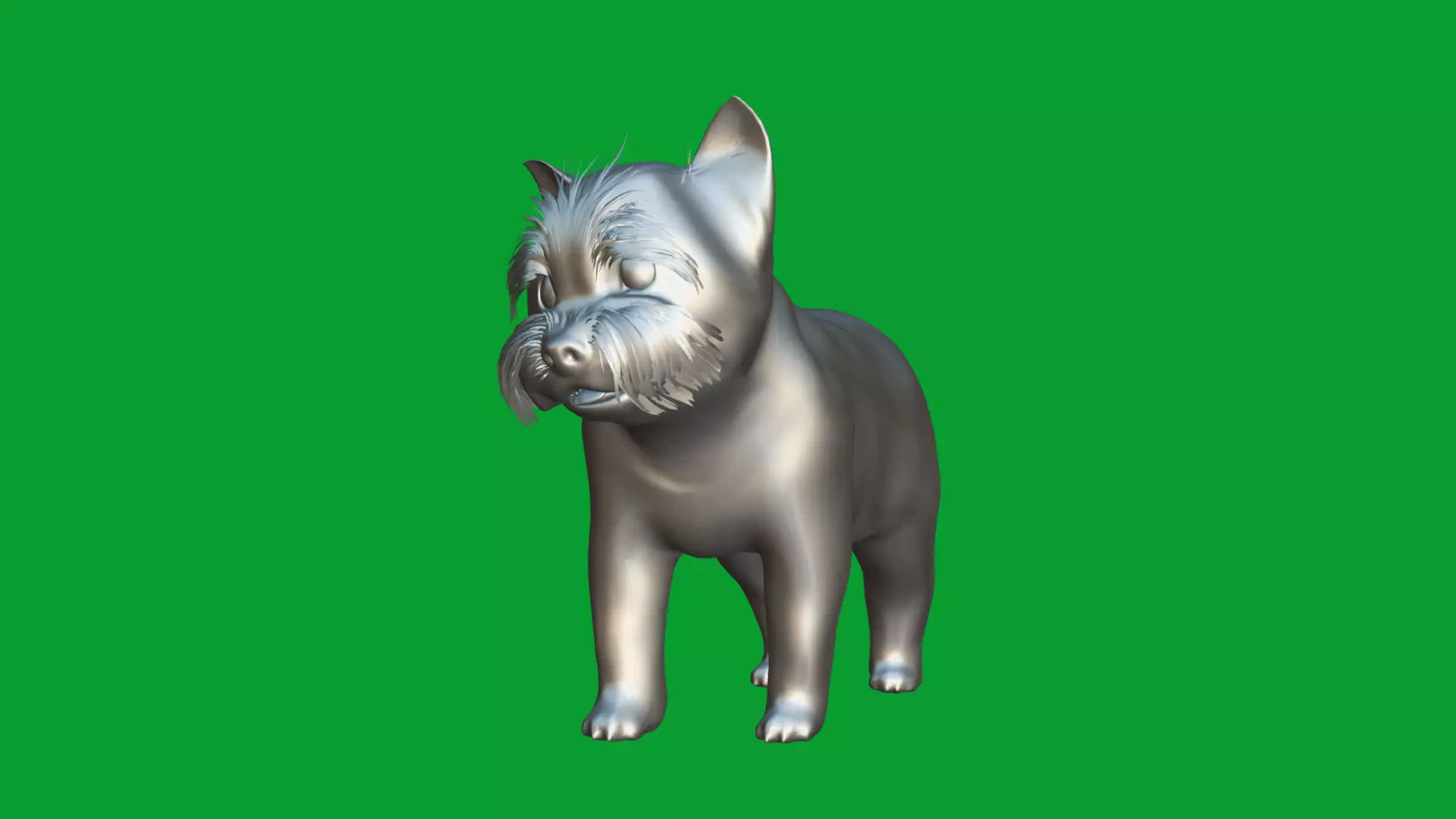 Yorkshire Terrier Puppy Dog Low-poly 3D model_37